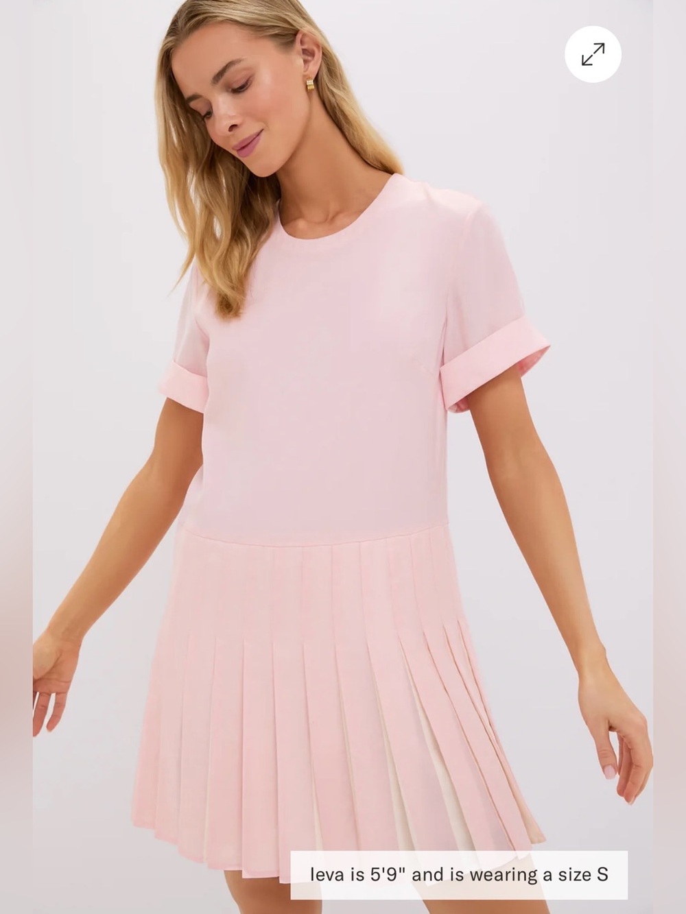 NWT Tuckernuck ballet pleated Liza dress light pink size M